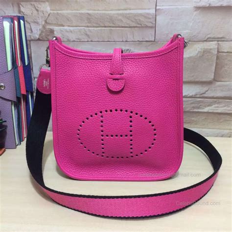 hermes evelyne hot pink|pink hermes purses.